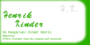 henrik kinder business card